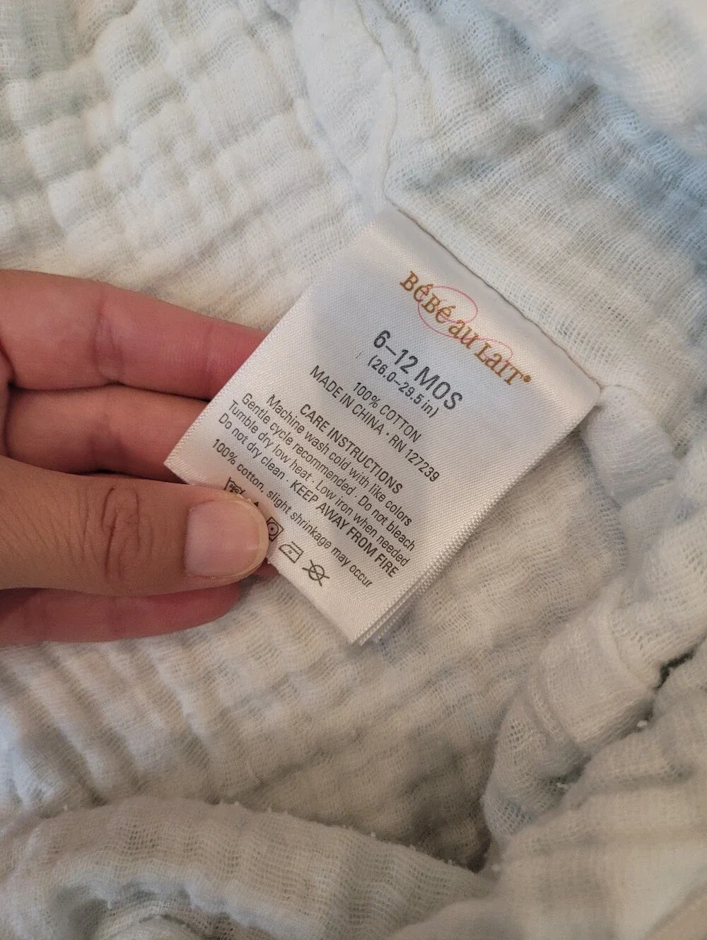 Bebe Au Lait Premium Muslin Bedtime Sleeper Sleepsack Size 6-12 Months
